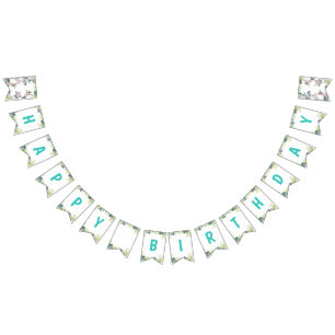 Bannière À Fanions Fête Animaux Safari Wild One Joyeux Anniversaire