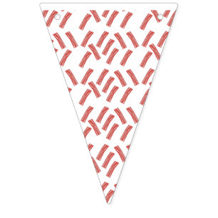 Bannière À Fanions Fête au Bacon À volonté Anniversaire Tout Âge