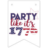 Bannière À Fanions Fête comme en 1776 - American Flag Typography (Troisième drapeau)