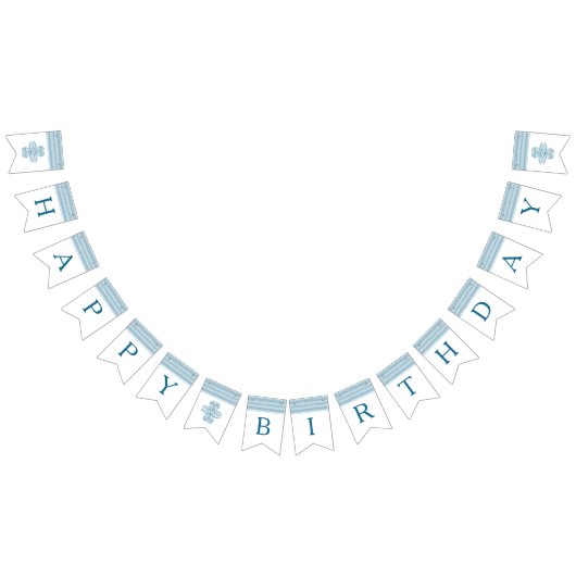 Bannière À Fanions Fête d'anniversaire bleu avec éléments grecs (Tout)