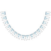 Bannière À Fanions Fête d'anniversaire bleue avec des éléments grecs (Tout)