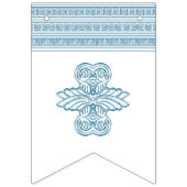 Bannière À Fanions Fête d'anniversaire bleue avec des éléments grecs (Premier drapeau)
