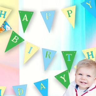 Bannière À Fanions Fête d'anniversaire d'animaux mignons amusants per
