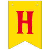 Bannière À Fanions Fête d'anniversaire de bleu jaune rouge de (Deuxième drapeau)