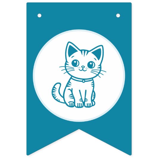 Bannière À Fanions Fête d'anniversaire de garçon avec kit de couleurs (Septième drapeau)