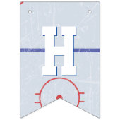 Bannière À Fanions Fête d'anniversaire de hockey sur glace (Deuxième drapeau)