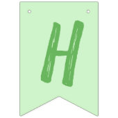 Bannière À Fanions Fête d'anniversaire de l'éléphant vert (Deuxième drapeau)