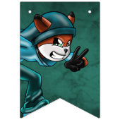 Bannière À Fanions Fête d'anniversaire de l'ours et du renard (Premier drapeau)