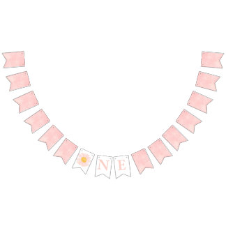 Bannière À Fanions Fête d'anniversaire de marguerite Bohmian Wild Un