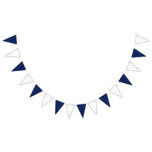 Bannière À Fanions Fête d'anniversaire des enfants Confetti bleu