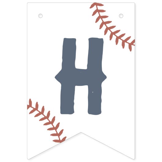 Bannière À Fanions Fête d'anniversaire du baseball (Deuxième drapeau)