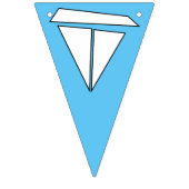 Bannière À Fanions Fête d'anniversaire du bateau à voile (Premier drapeau)