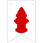 Bannière À Fanions Fête d'anniversaire du camion d'incendie (Troisième drapeau)