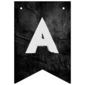 Bannière À Fanions fête d'anniversaire en cuir noir et ballons (Troisième drapeau)