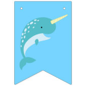 Bannière À Fanions Fête d'anniversaire Narwhal (Premier drapeau)