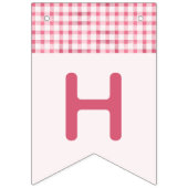 Bannière À Fanions Fête d'anniversaire rose pour les filles avec lapi (Deuxième drapeau)