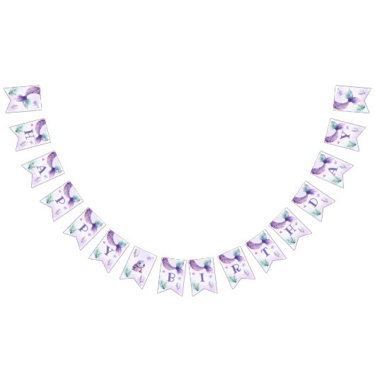 Bannière À Fanions Fête d'anniversaire sous la mer (Tout)