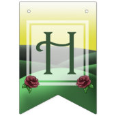 Bannière À Fanions Fête d'anniversaire verte et jaune (Deuxième drapeau)