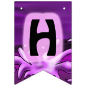 Bannière À Fanions Fête d'anniversaire violet (Deuxième drapeau)