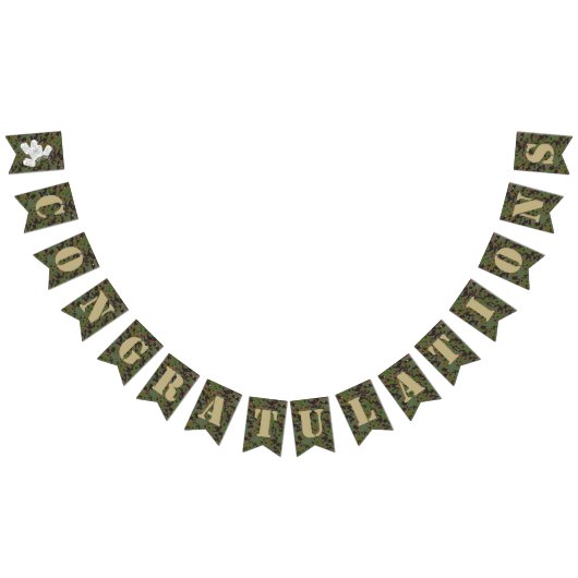 Bannière À Fanions Fête de camouflage de soldat Joe Félicitations (Tout)