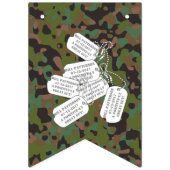 Bannière À Fanions Fête de camouflage de soldat Joe Félicitations (Premier drapeau)