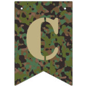 Bannière À Fanions Fête de camouflage du soldat Joe Félicitations (Deuxième drapeau)