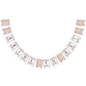 Bannière À Fanions Fête de Fiançailles Fleurie Élégante pour la Futur (Tout)