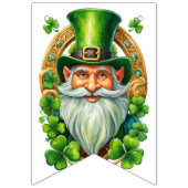 Bannière À Fanions Fête de la Saint Patrick de Leprechaun (Troisième drapeau)
