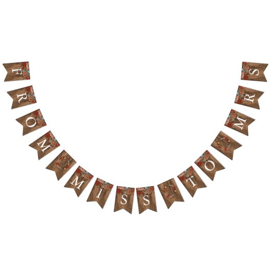 Bannière À Fanions Fête de l'mariée - Mlle à Mme (Tout)