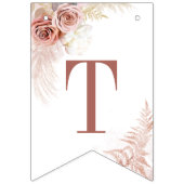 Bannière À Fanions Fête de mariage en terre cuite Bohème Chic Herbe d (Premier drapeau)