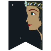 Bannière À Fanions Fête de Naissance de Bébé Princesse Bleue (Deuxième drapeau)