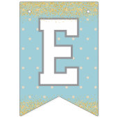 Bannière À Fanions Fête de Noël Blue Stars (Troisième drapeau)