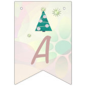 Bannière À Fanions FÊTE DE Noël Pastel (Troisième drapeau)