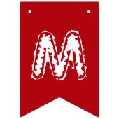 Bannière À Fanions Fête de Noël | Photo rouge (Deuxième drapeau)