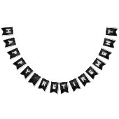 Bannière À Fanions fête de retraite en cuir noir (Tout)