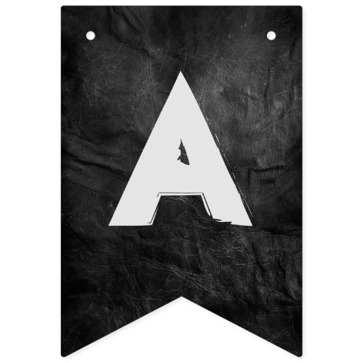 Bannière À Fanions fête de retraite en cuir noir (Deuxième drapeau)