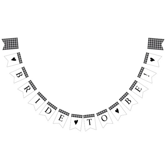 Bannière À Fanions Fête des mariées blanche noire à base de buffle cl (Tout)