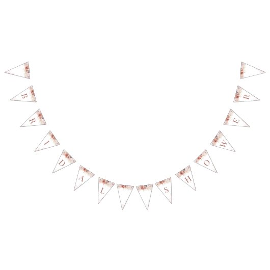 Bannière À Fanions Fête des mariées en terre cuite moderne Pampas Gra (Tout)