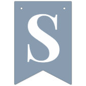 Bannière À Fanions Fête des mariées photo personnalisée en bleu foncé (Troisième drapeau)