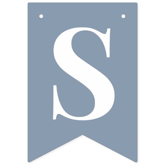 Bannière À Fanions Fête des mariées photo personnalisée en bleu foncé (Troisième drapeau)