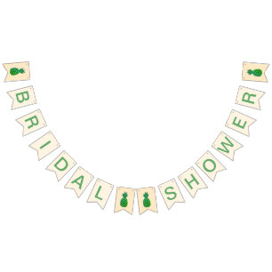 Bannière À Fanions Fête des mariées tropicale d'Aloha