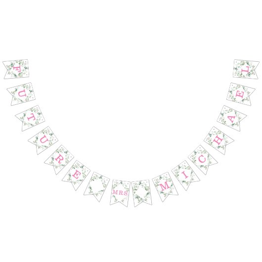 Bannière À Fanions Fête des mariées végétale Eucalyptus Botanique sur (Tout)