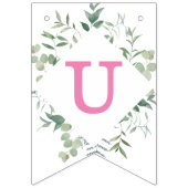 Bannière À Fanions Fête des mariées végétale Eucalyptus Botanique sur (Deuxième drapeau)