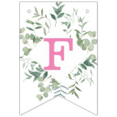 Bannière À Fanions Fête des mariées végétale Eucalyptus Botanique sur (Premier drapeau)