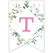 Bannière À Fanions Fête des mariées végétale Eucalyptus Botanique sur (Troisième drapeau)