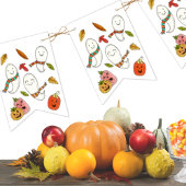 Bannière À Fanions Fête d'Halloween Ghost Cute
