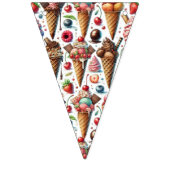 Bannière À Fanions Fête du Parlateur de crème glacée (Troisième drapeau)