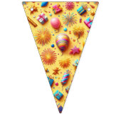 Bannière À Fanions Fête en jaune (Premier drapeau)
