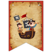 Bannière À Fanions Fête Pirate Joyeux anniversaire (Premier drapeau)