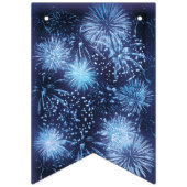 Bannière À Fanions Feu d'artifice du Nouvel An Fête bleue noire (Premier drapeau)
